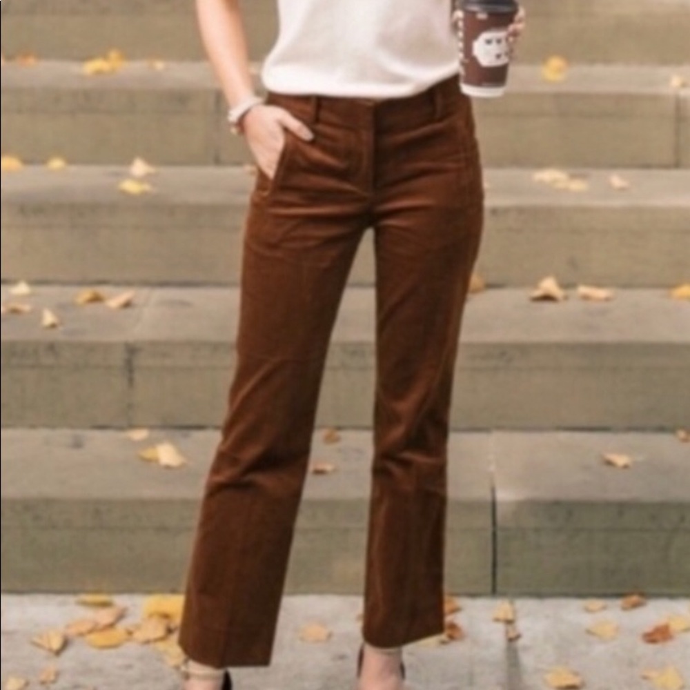 J. CREW Rust Stretch Capri Cords